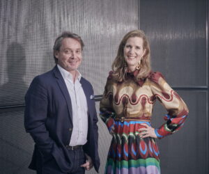 Portrait of Tony Ellwood AM, Director, NGV and Jo Horgan, founder and co - CEO, MECCA Brands Photo: Josh Robenstone