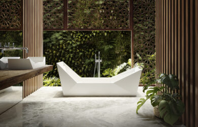Sampan Double Bath and Single Basin in Diamond White
