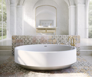 Zen Oval Bath and Basins in Diamond White