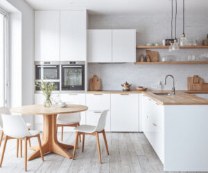 Riga Mel White Plywood Kitchen - Ply Online