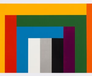 Project for a Curtain for an Opera House / Colour Group E (Spectrum), 2009 enamel paint on MDF 60 x 90 cm Courtesy of Estate of John Nixon and Anna Schwartz Gallery, Melbourne