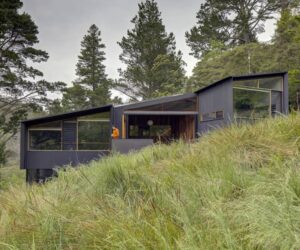 The house follows the slope of the land to protect the terrain and water flow underneath, photographed for issue 108: Cascading Effect by Brett Boardman.