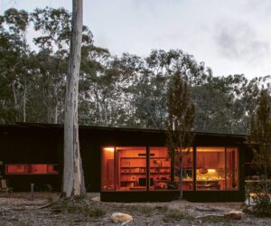 Rather than employing Shou Sugi Ban (the Japanese technique of wood burning), Clare opted for charred black timber stain as a more cost-effective external wood preserver. Photo credit Anjie Blair